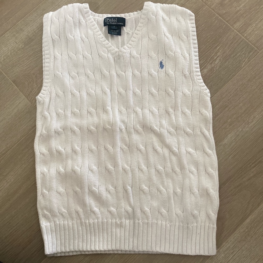 white polo sweater vest. super cute and trendy